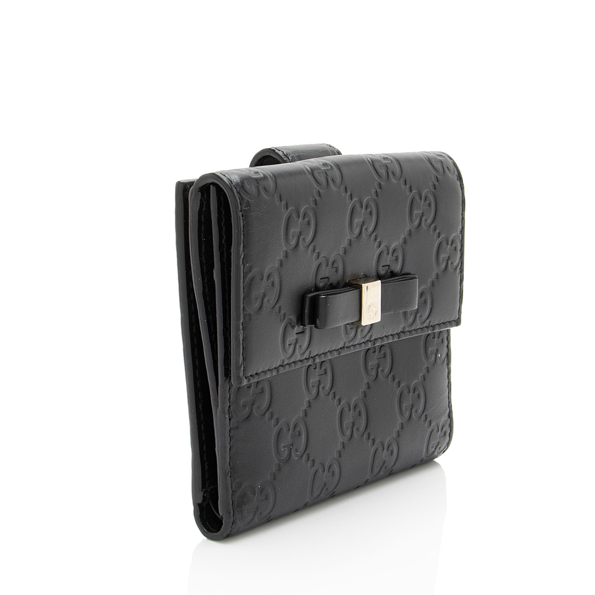 Gucci Guccissima Bow Signature French Wallet