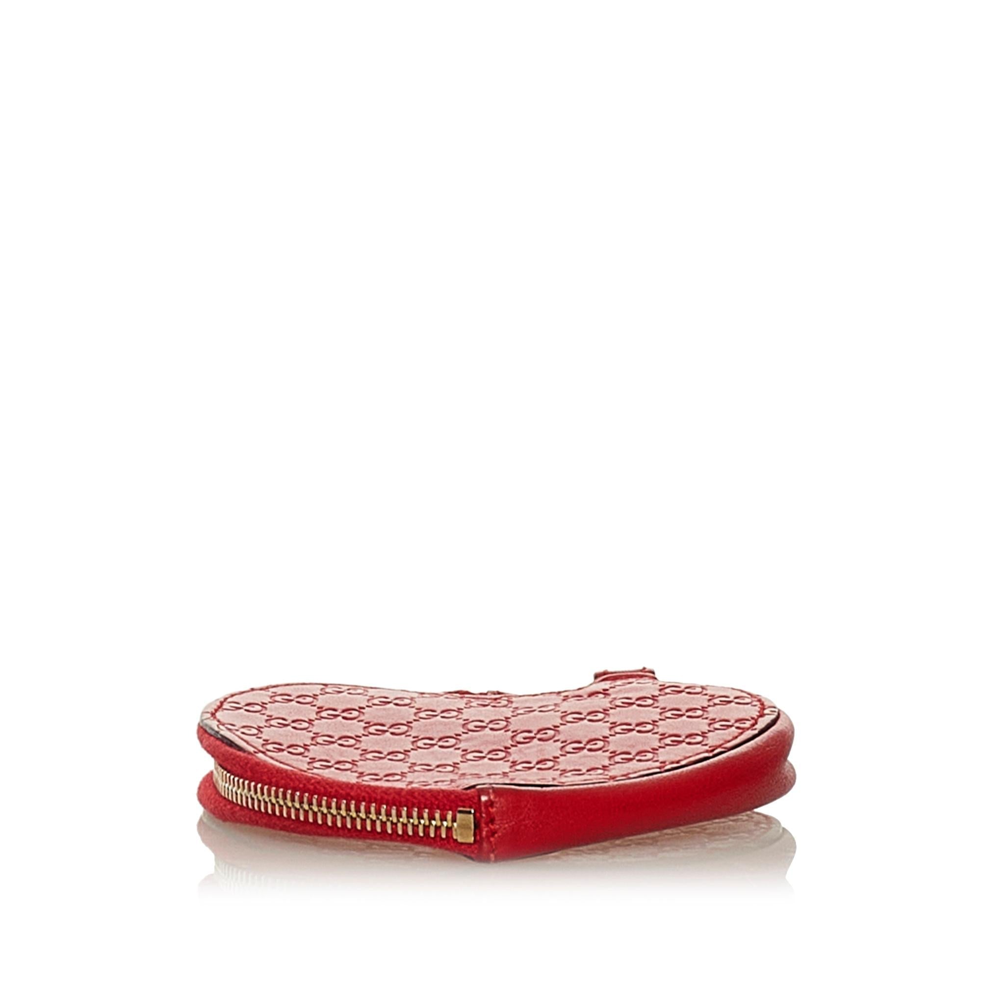 Gucci Guccissima Heart Coin Pouch (SHG-34406)