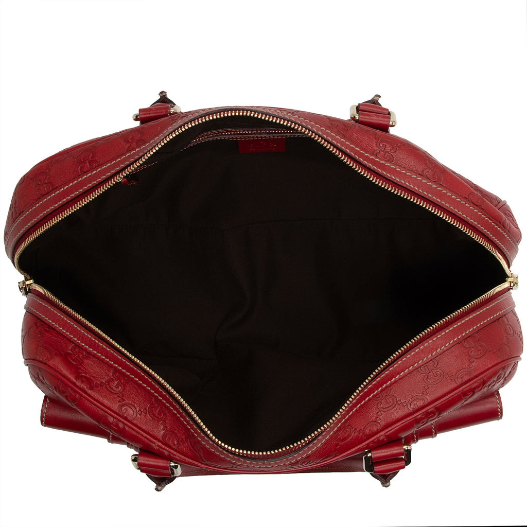 Gucci Guccissima Hearts Double Pocket Satchel (SHF-vNNtte)