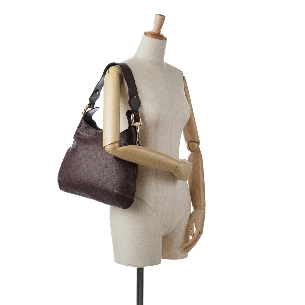 Gucci Guccissima Horsebit Creole Hobo (SHG-pRoFuj)