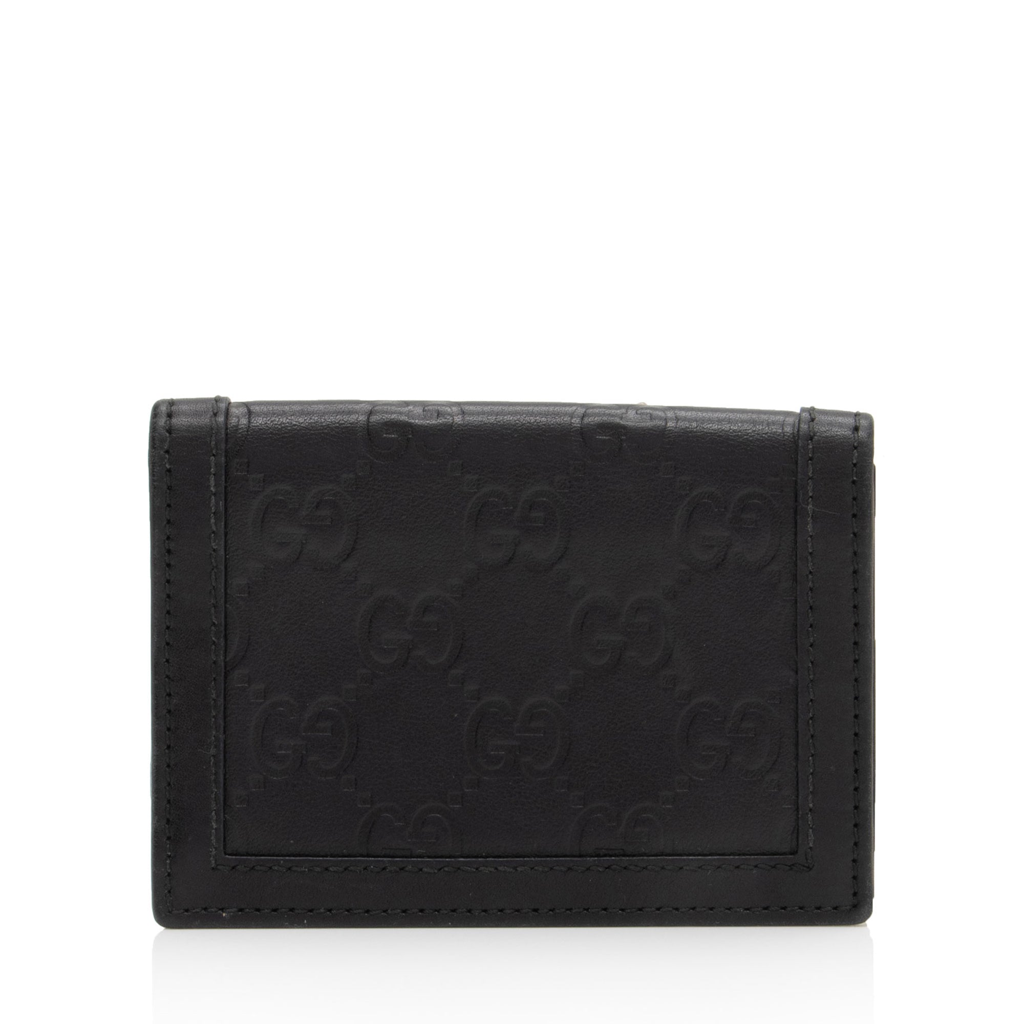 Gucci Guccissima Leather Interlocking G Card Case (SHF-g3aB9I)