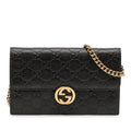 Gucci Guccissima Interlocking G Wallet On Chain