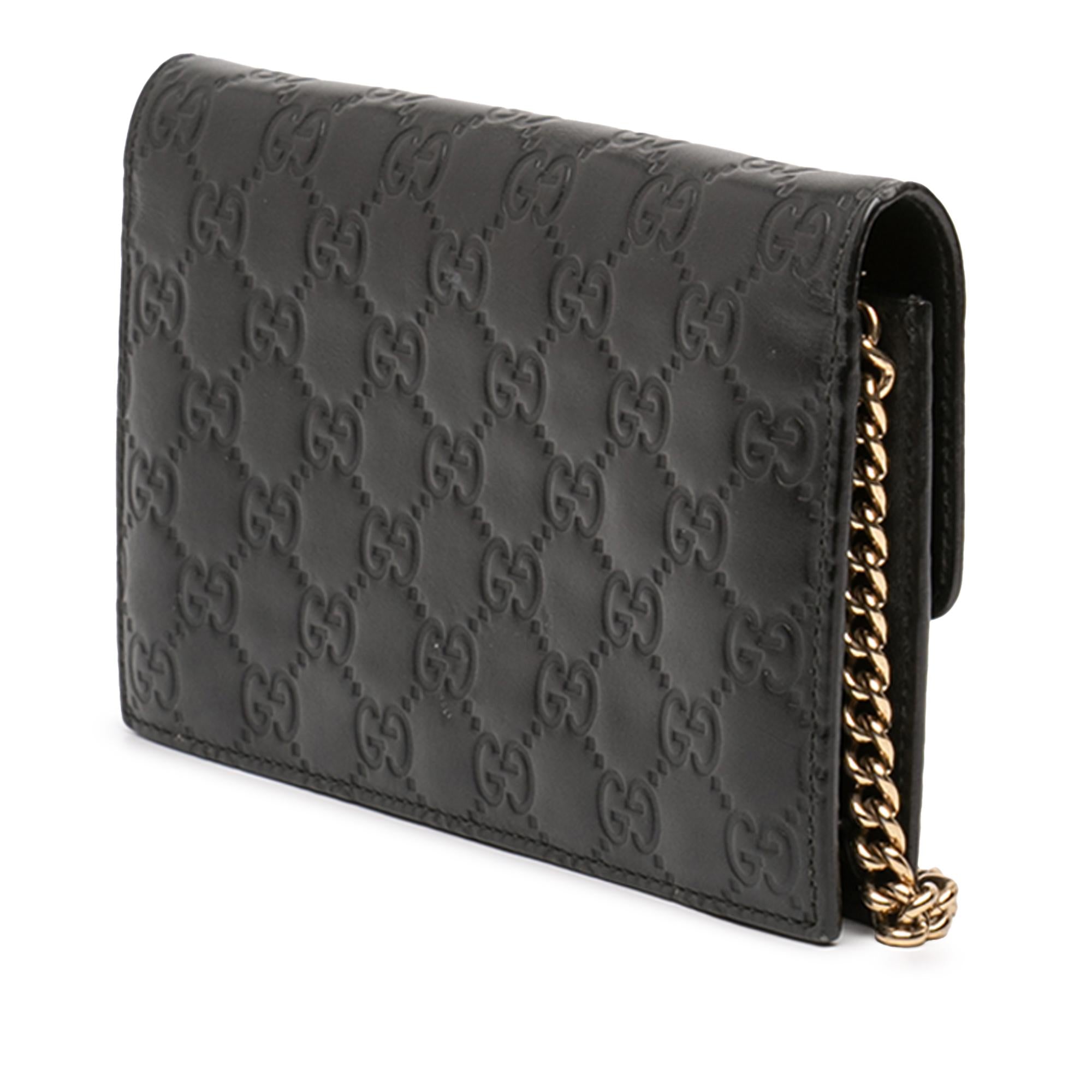 Gucci Guccissima Interlocking G Wallet On Chain