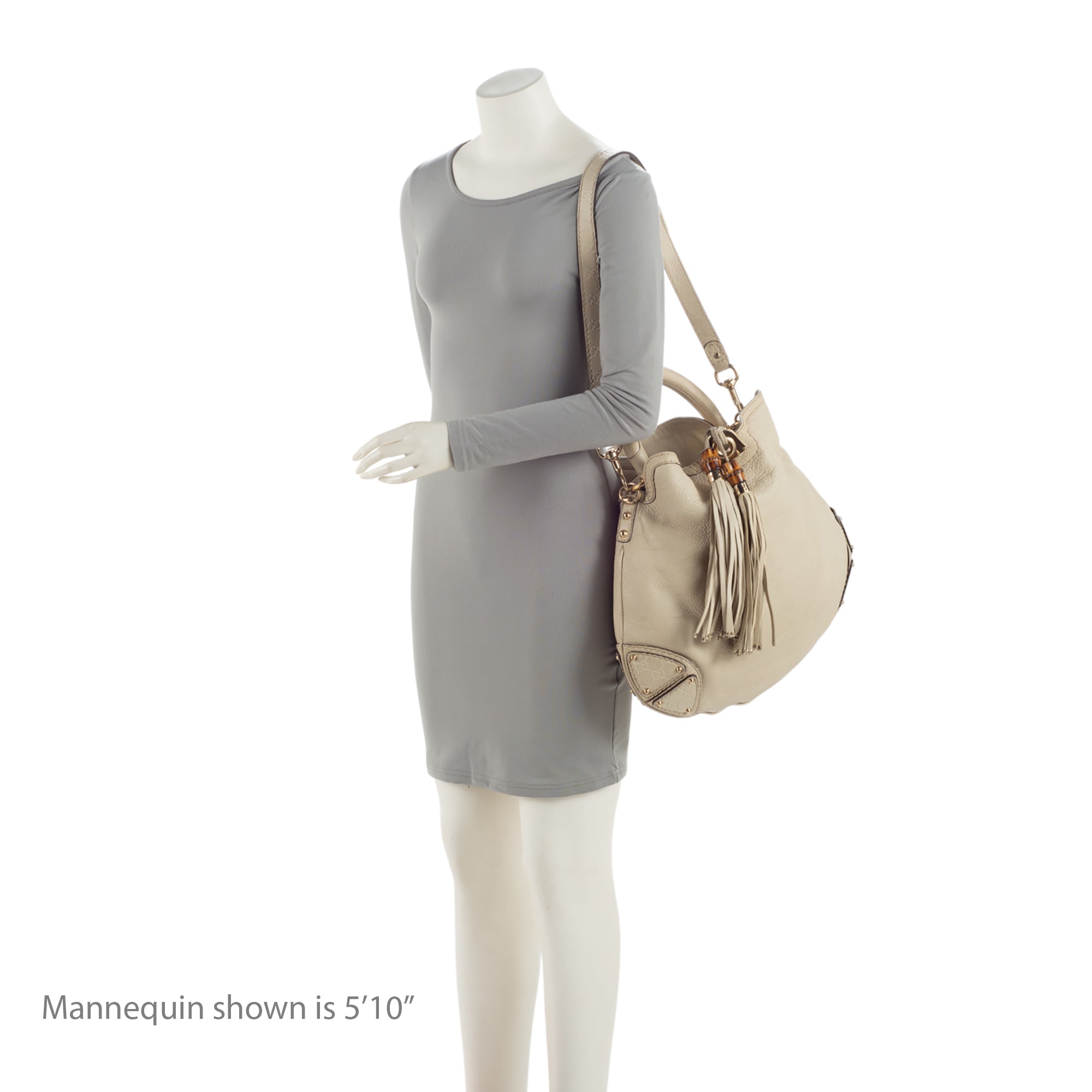 Gucci Guccissima Leather Bamboo Indy Large Satchel (SHF-M8NqdH)