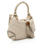 Gucci Guccissima Leather Bamboo Indy Large Satchel (SHF-M8NqdH)