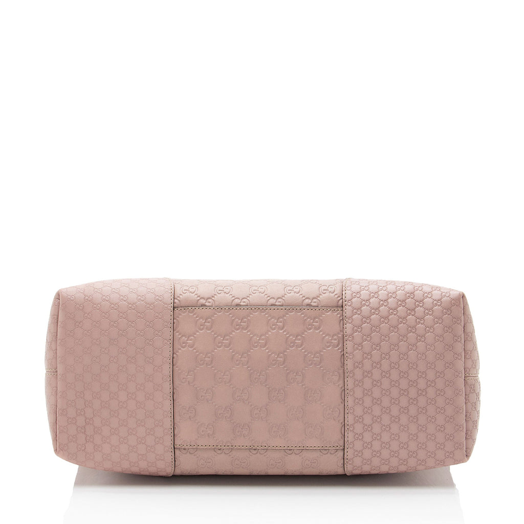 Gucci Guccissima Leather Bree Fold Over Medium Tote