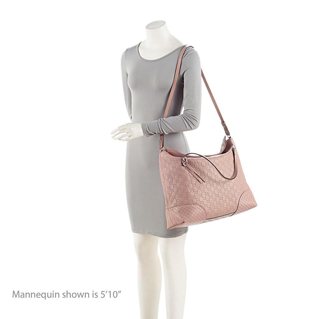 Gucci Guccissima Leather Bree Fold Over Medium Tote
