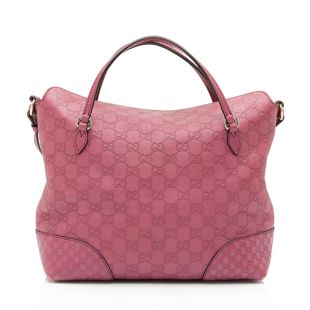 Gucci Guccissima Leather Bree Fold Over Tote (SHF-23663)
