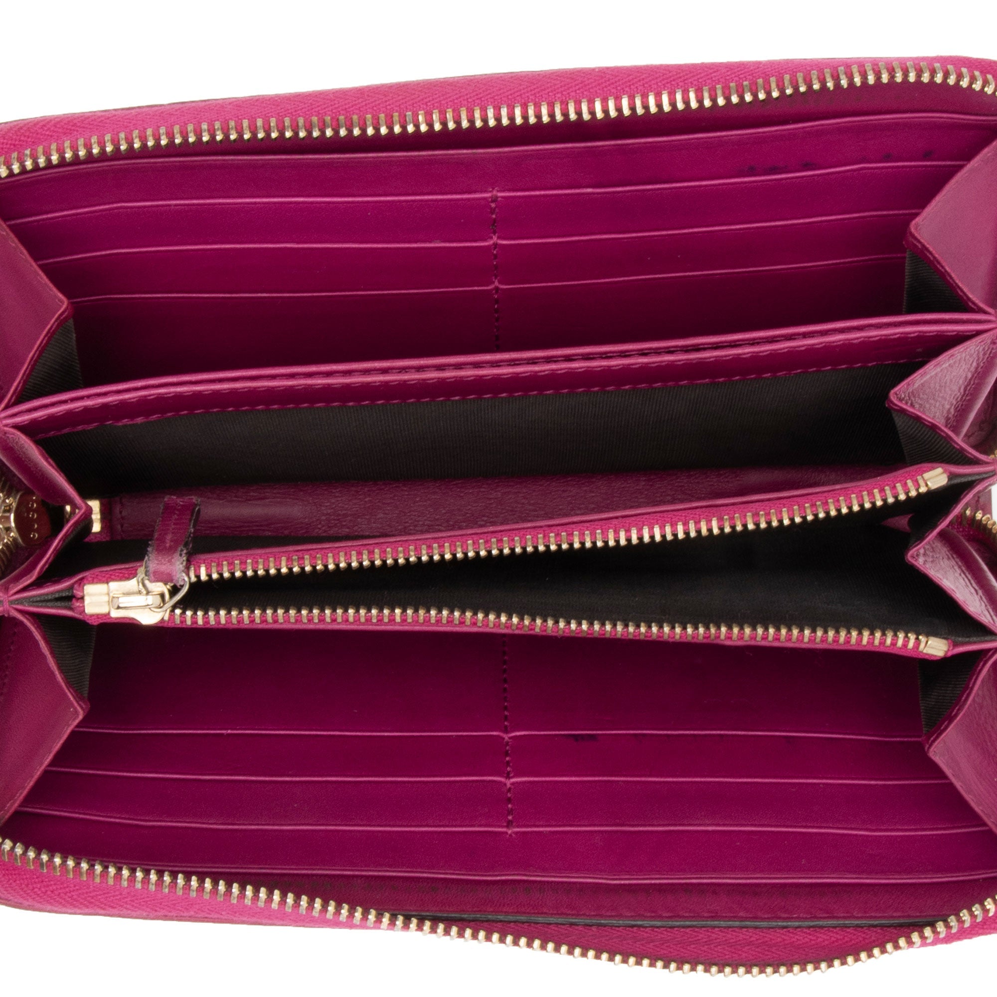 Gucci Guccissima Leather Bree Zip Around Wallet (SHF-s1cU37)