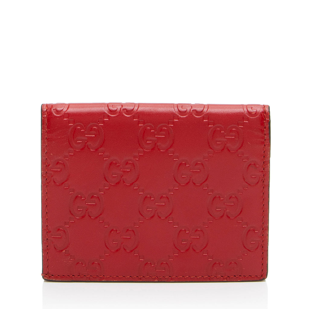 Gucci Guccissima Leather Bifold Card Case