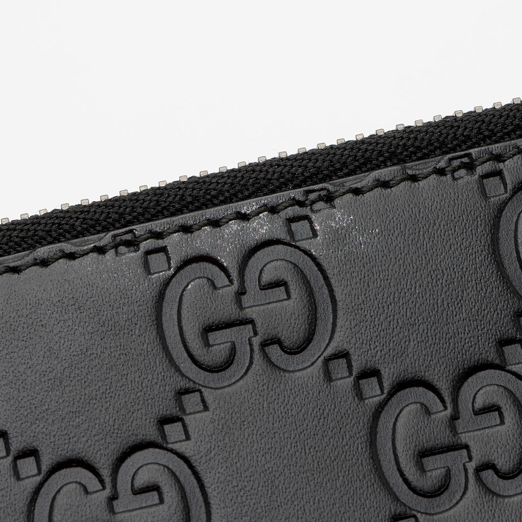 Gucci Guccissima Leather Card Holder (SHF-W7PcAP)