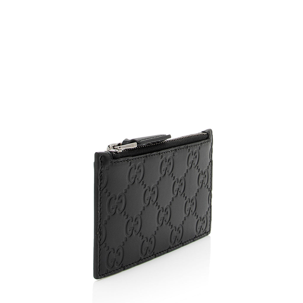 Gucci Guccissima Leather Card Holder (SHF-W7PcAP)