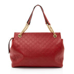 Gucci Guccissima Leather Chain Large Shoulder Bag (SHF-oF32dq)