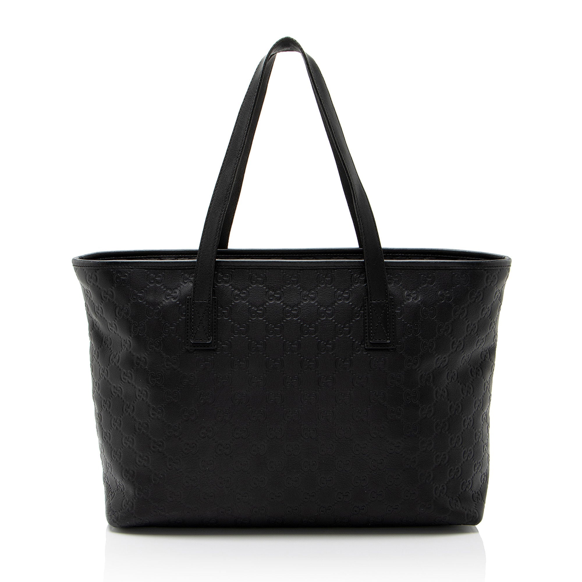 Gucci Guccissima Leather Classic Medium Zip Tote (SHF-CnrScb)