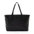Gucci Guccissima Leather Classic Medium Zip Tote (SHF-CnrScb)