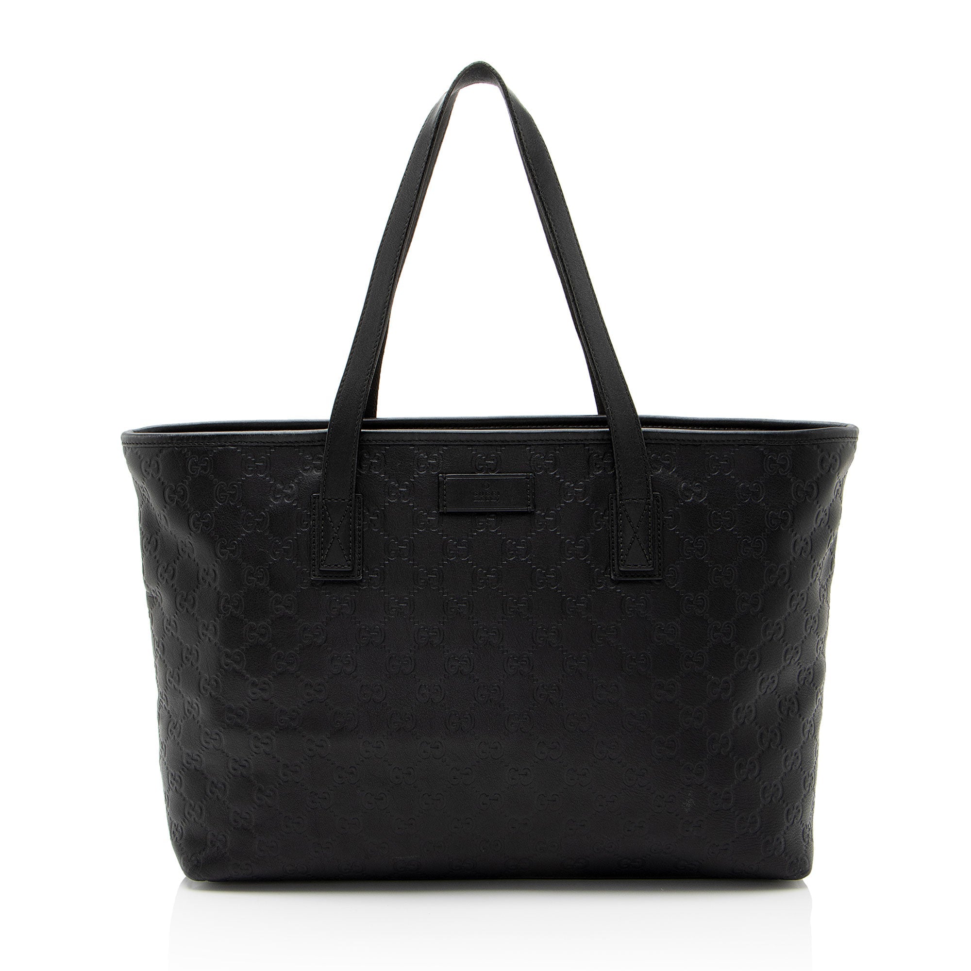 Gucci Guccissima Leather Classic Medium Zip Tote (SHF-CnrScb)