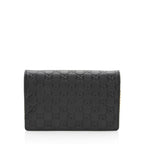 Gucci Guccissima Leather Crystal Cat Wallet on Chain