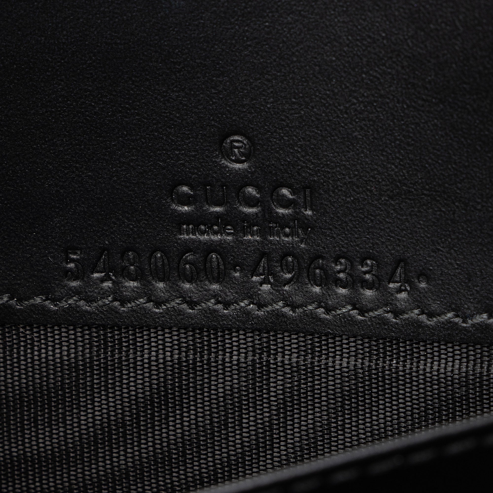 Gucci Guccissima Leather Crystal Cat Wallet on Chain