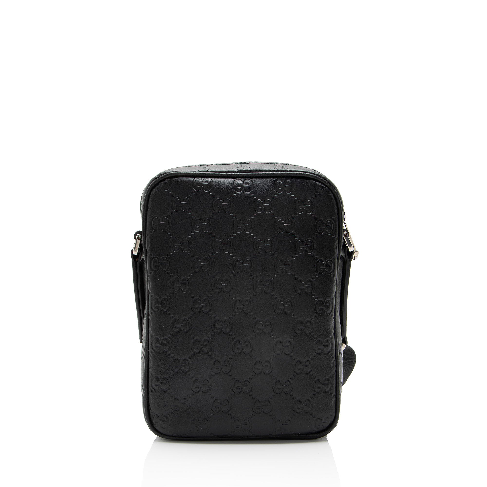 Gucci Guccissima Leather Emblem Small Crossbody