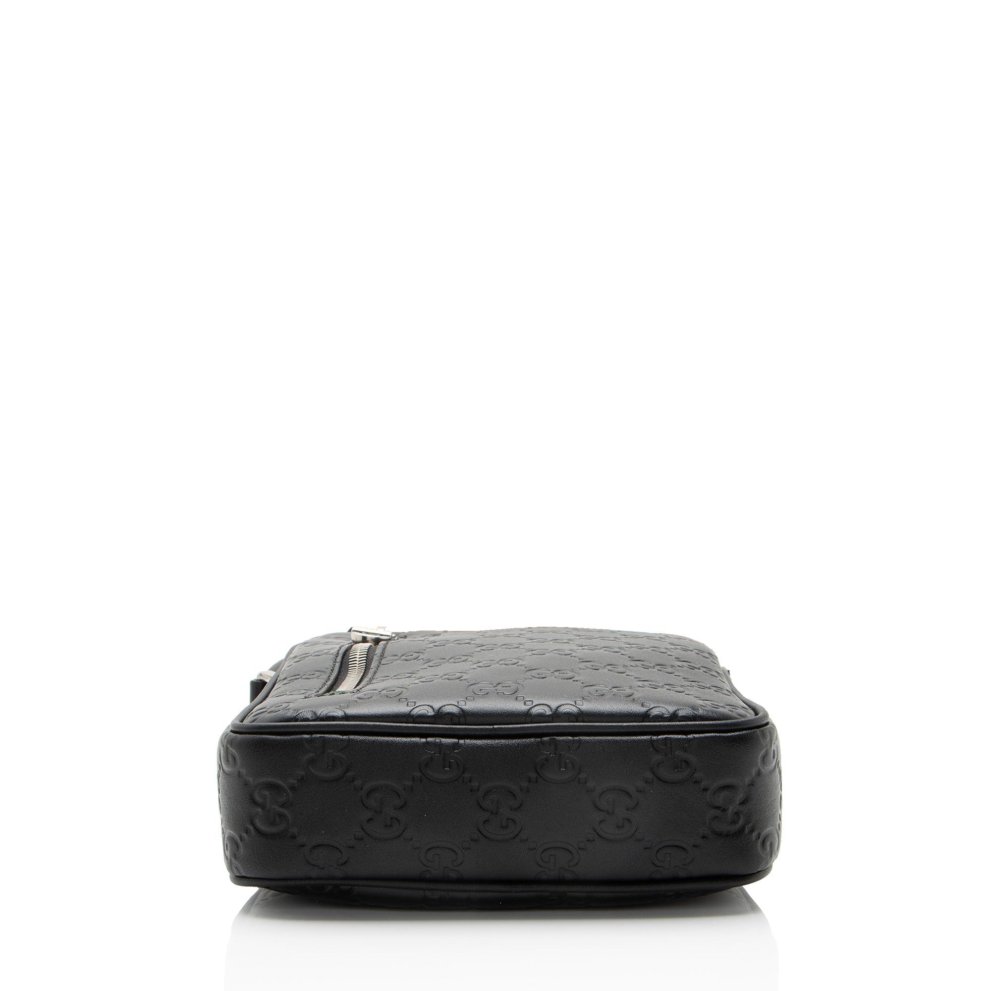 Gucci Guccissima Leather Emblem Small Crossbody