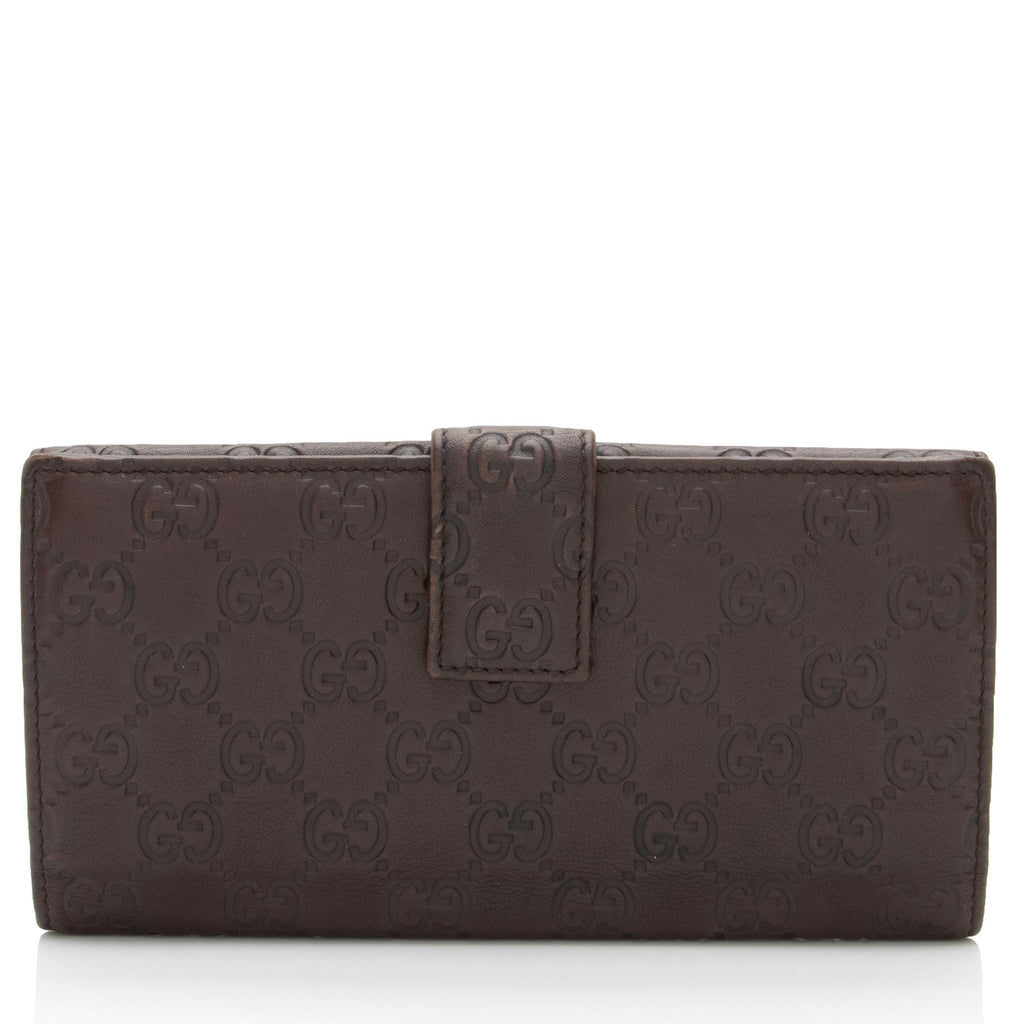 Gucci Guccissima Leather Flap Continental Wallet (SHF-CzGm9w)