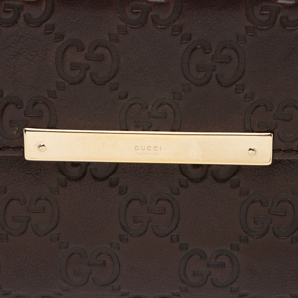 Gucci Guccissima Leather Flap Continental Wallet (SHF-CzGm9w)