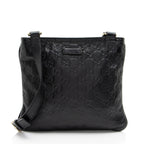 Gucci Guccissima Leather Flat Messenger (SHF-b6Jy3q)