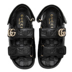 Gucci Guccissima Leather GG Marmont Dad Sandals - Size 7.5 / 37.5