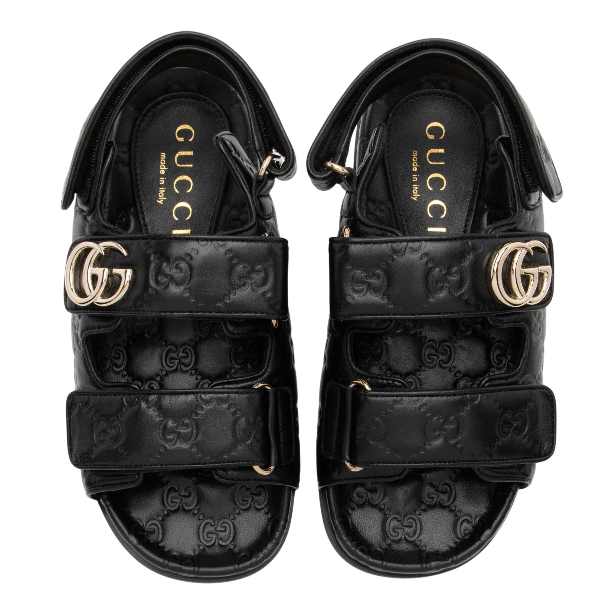 Gucci Guccissima Leather GG Marmont Dad Sandals - Size 7.5 / 37.5