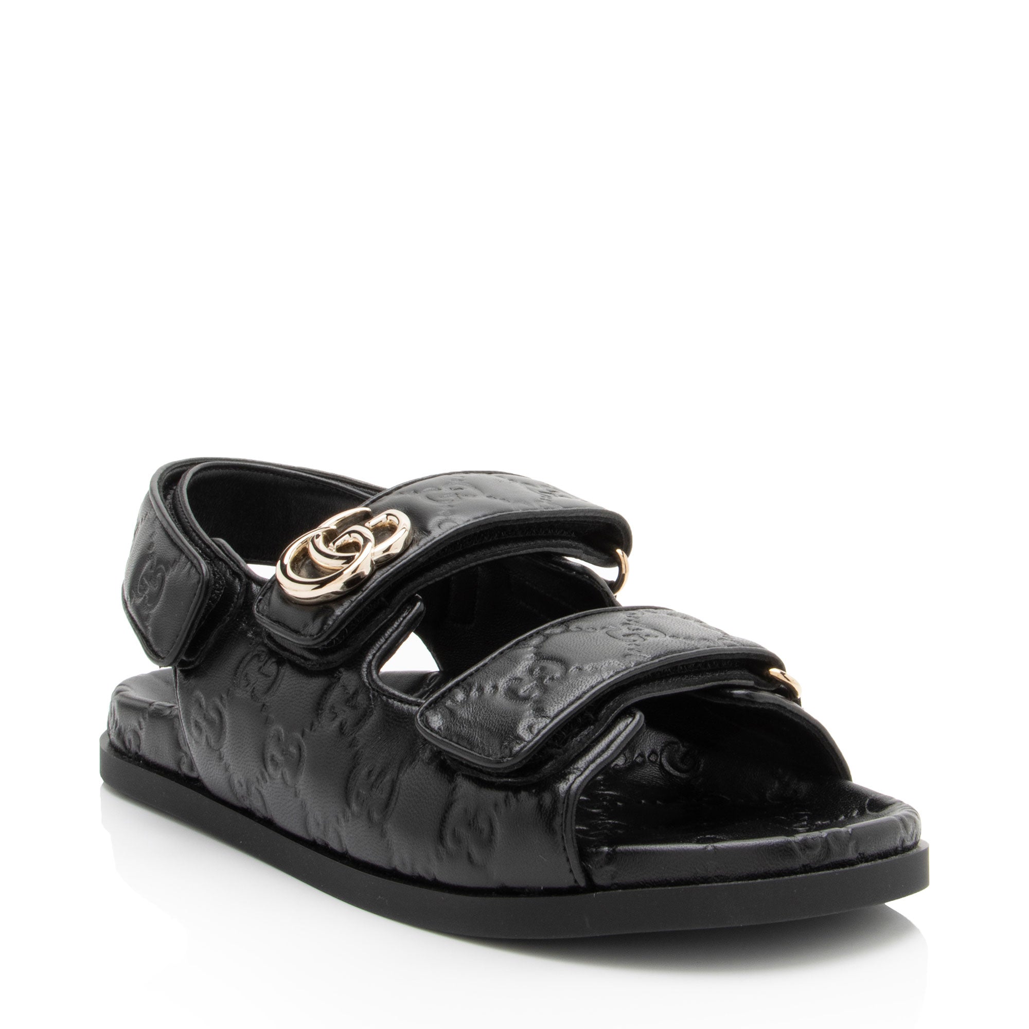 Gucci Guccissima Leather GG Marmont Dad Sandals - Size 7.5 / 37.5