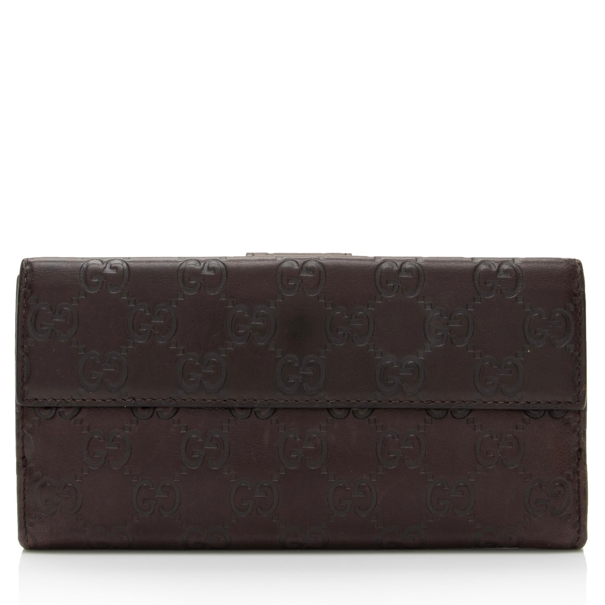 Gucci Guccissima Leather Heart Script Continental Wallet (SHF-oX5I0s)