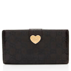 Gucci Guccissima Leather Heart Script Continental Wallet (SHF-RHYBgb)