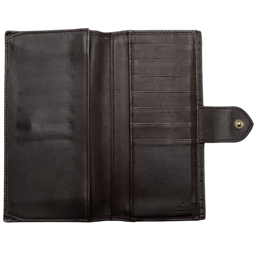 Gucci Guccissima Leather Heart Script Continental Wallet (SHF-RHYBgb)