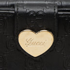 Gucci Guccissima Leather Heart Script Continental Wallet
