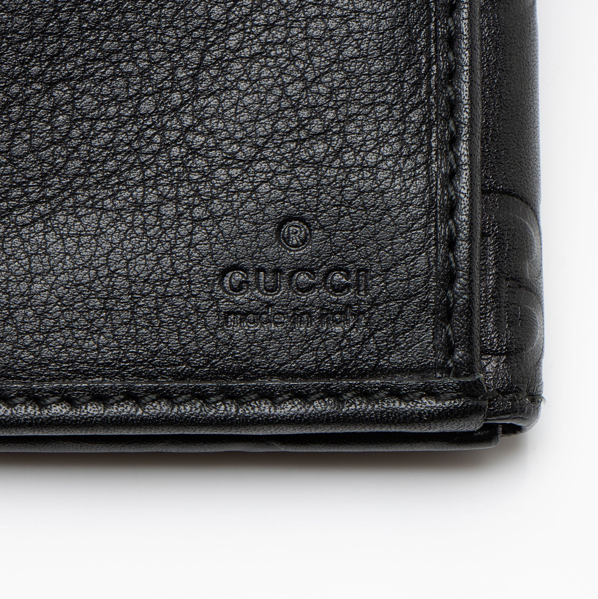 Gucci Guccissima Leather Heart Script Continental Wallet
