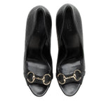 Gucci Guccissima Leather Hollywood Horsebit Peep Toe Pumps - Size 9.5 / 39.5 (SHF-AG6d9a)