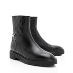 Gucci Guccissima Leather Horsebit Ankle Boots - Size 8 / 38