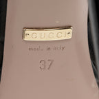 Gucci Guccissima Leather Horsebit Peep Toe Pumps - Size 7 / 37 (SHF-YI7jSN)