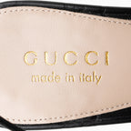 Gucci Guccissima Leather Horsebit Platform Slingback Loafer Pumps - Size 8 / 38