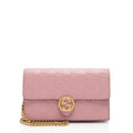Gucci Guccissima Leather Icon Chain Wallet (SHF-cpfwyX)