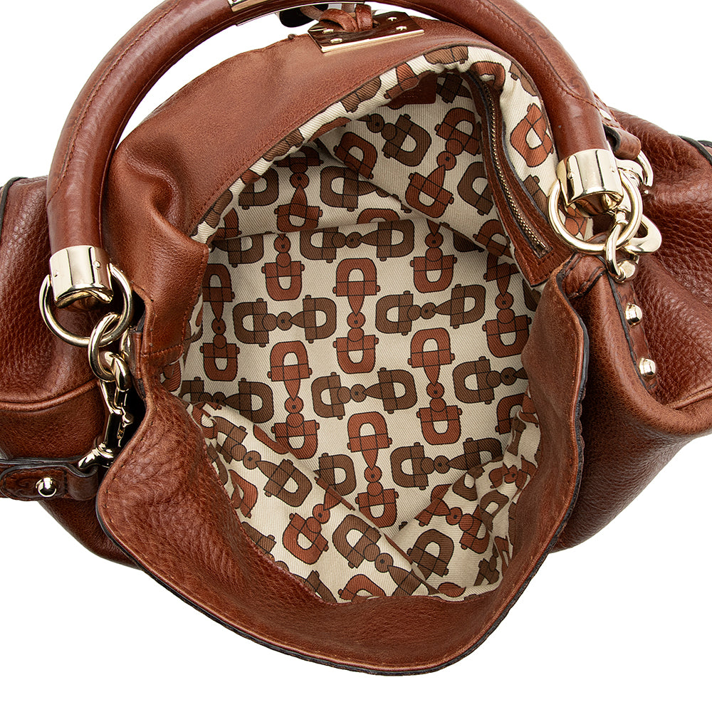 Gucci Guccissima Leather Indy Large Satchel (SHF-19577)