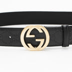 Gucci Guccissima Leather Interlocking G Belt - Size 32 / 80