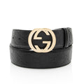 Gucci Guccissima Leather Interlocking G Belt - Size 32 / 80