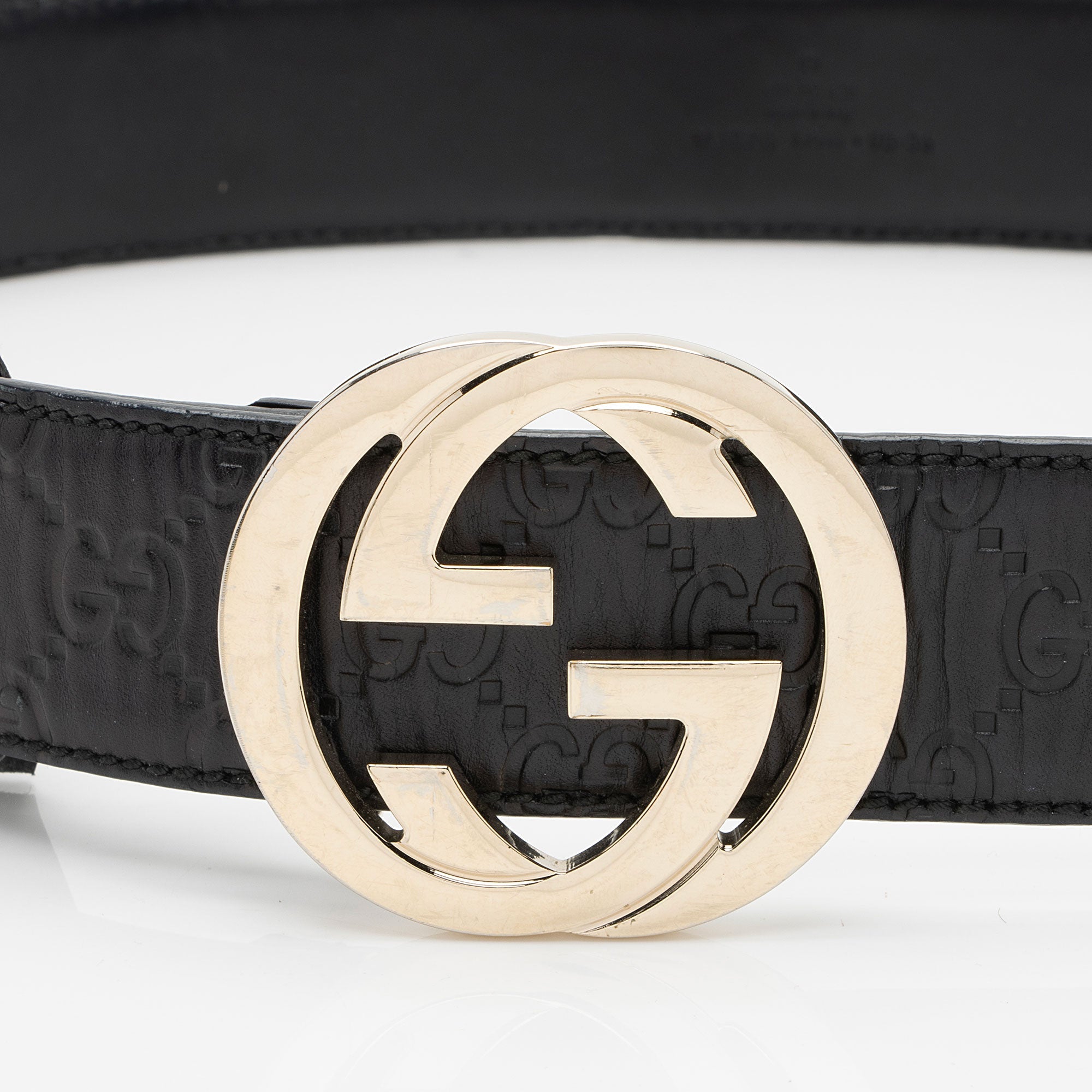 Gucci Guccissima Leather Interlocking G Belt - Size 36 / 90 (SHF-uFWGGE)