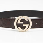 Gucci Guccissima Leather Interlocking G Belt - Size 36 / 90