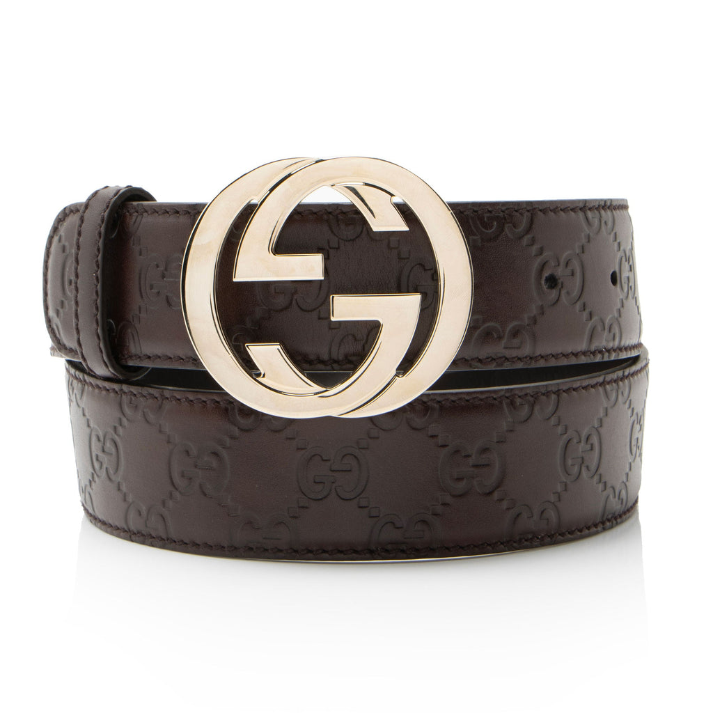 Gucci Guccissima Leather Interlocking G Belt - Size 36 / 90
