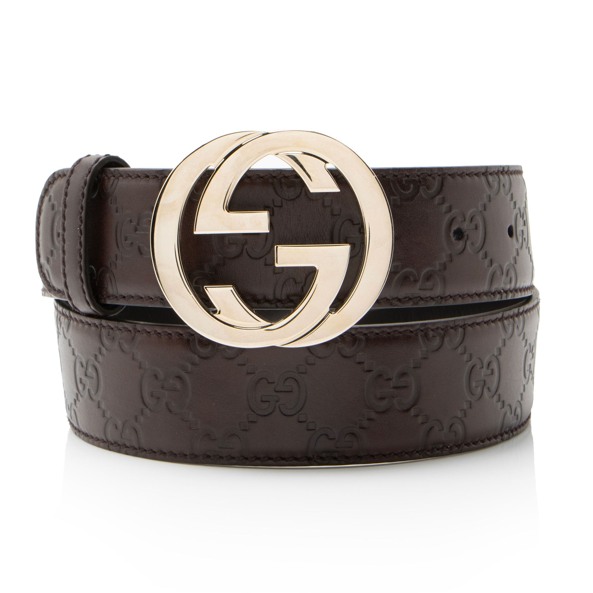 Gucci Guccissima Leather Interlocking G Belt - Size 36 / 90