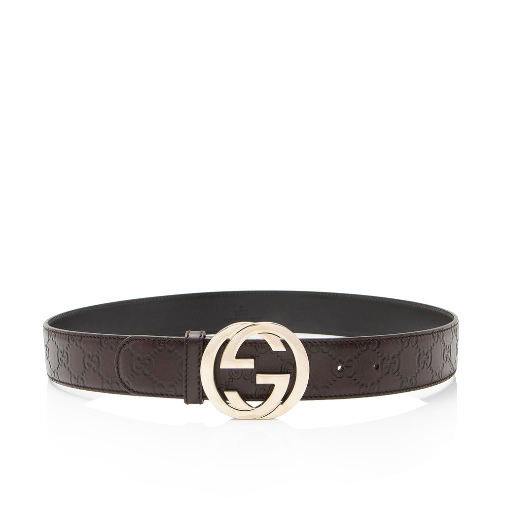 Gucci Guccissima Leather Interlocking G Belt - Size 36 / 90