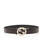 Gucci Guccissima Leather Interlocking G Belt - Size 36 / 90