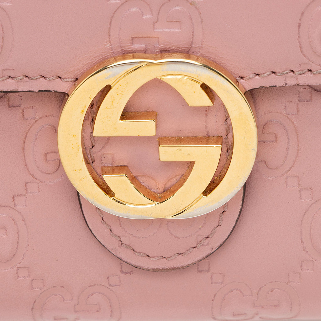 Gucci Guccissima Leather Interlocking G Continental Wallet